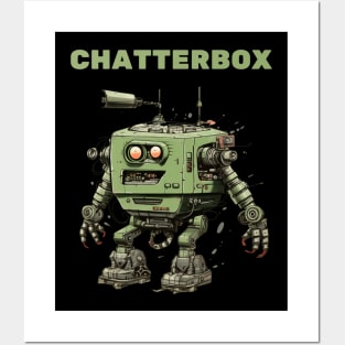 Futuristic Funny Robots  Chatterbox Posters and Art